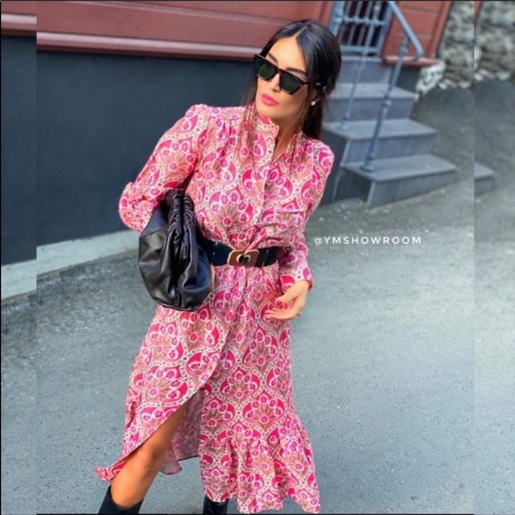 ZARA Printed Midi Dress 🍒 - Picture 1 of 15
